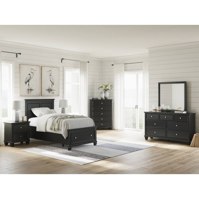 Signature Design by Ashley Lanolee Black 2 Drawer Nightstand