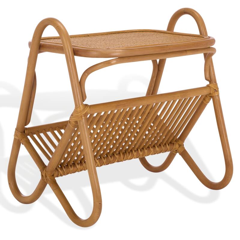 SAFAVIEH Couture Bayard Rattan Pole Accent Table - 22"W x 17"D x 23"H
