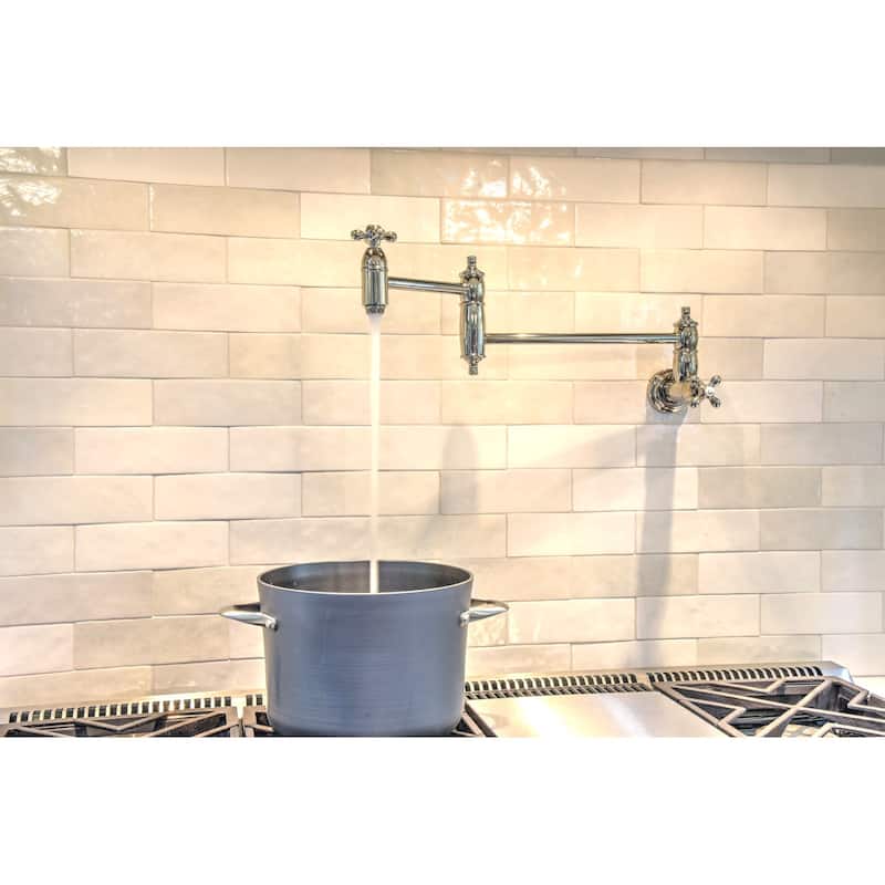 Kingston Brass Restoration Wall Mount Pot Filler Kitchen Faucet