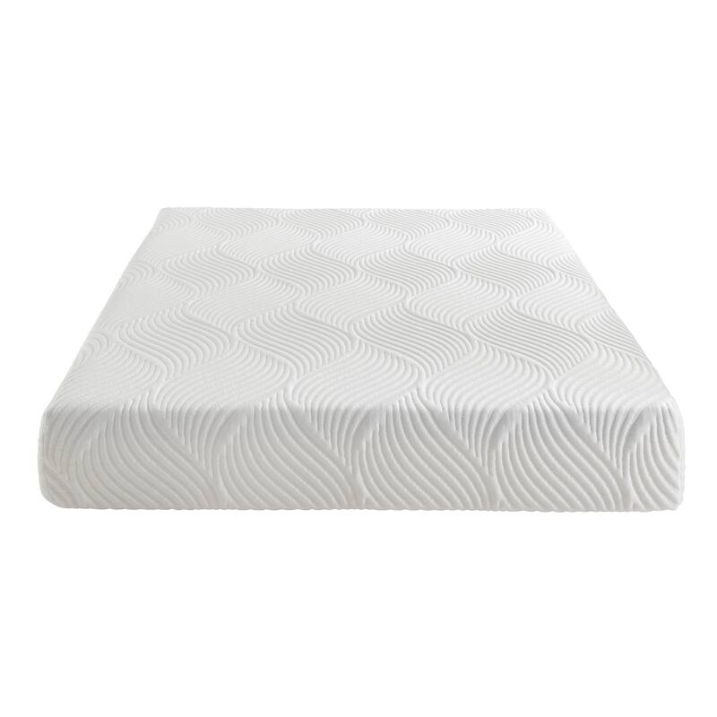 10-inch California King Size Bed Mattress Gel-Infused Memory Foam Mattress, Firm, White, Mattress in a Box - King