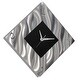 preview thumbnail 3 of 3, Statements2000 Black/Silver Modern Metal Wall Clock Art Accent Decor by Jon Allen - Prediction Clock