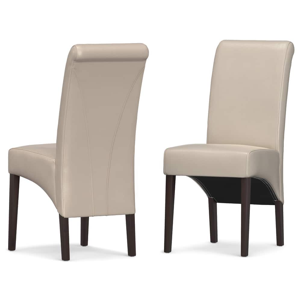 WYNDENHALL Franklin Transitional Deluxe Parson Dining Chair (Set of 2) - 17.7"w x 19.7"d x 40.2"h