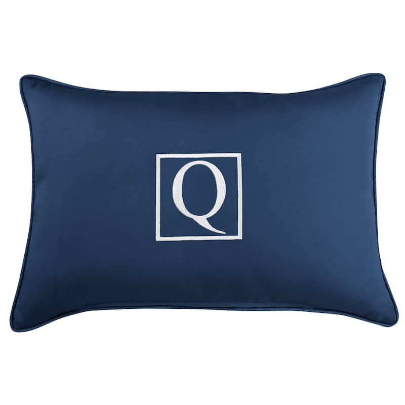 Sunbrella Canvas Monogram Indoor/Outdoor 13x20 Corded Pillow (Single)