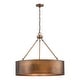 preview thumbnail 6 of 23, Artisan Antique Bronze Metal Drum Chandelier Light - Antique bronze