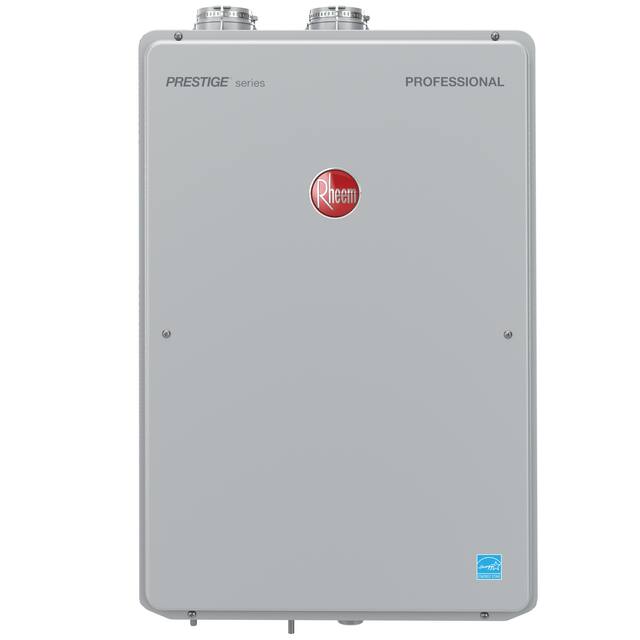 Rheem Prestige Condensing 9.5GPM Indoor Natural Gas Tankless Water Heater - 19x10x28