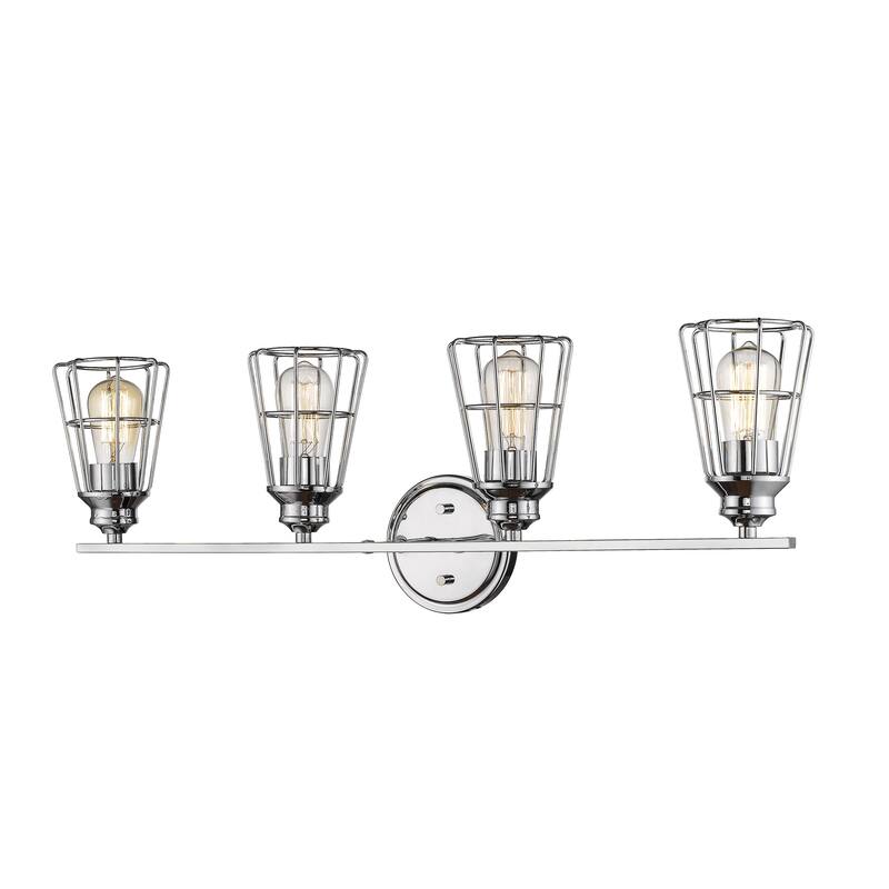 Millennium Lighting 4 Light Bathroom Vanity Fixture with Metal Shade