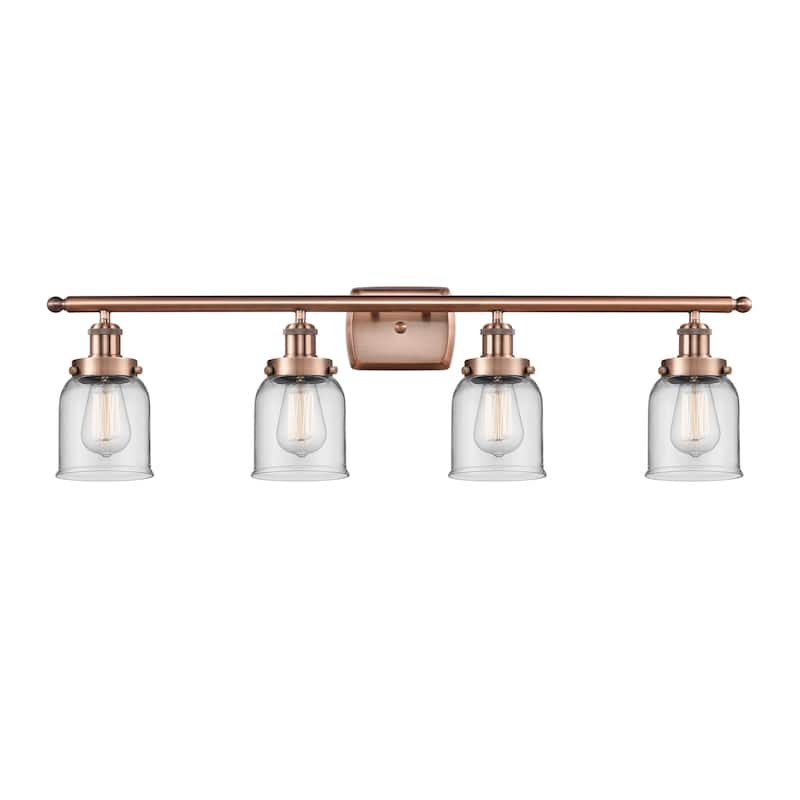 Innovations Lighting Ballston Urban Bell - 4 Light 36" Bath Vanity Light - Clear/Antique Copper