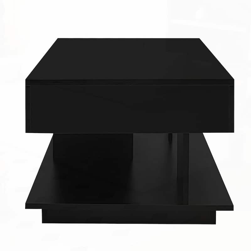 Extendable Coffee Table with Multiple Storage Compartments