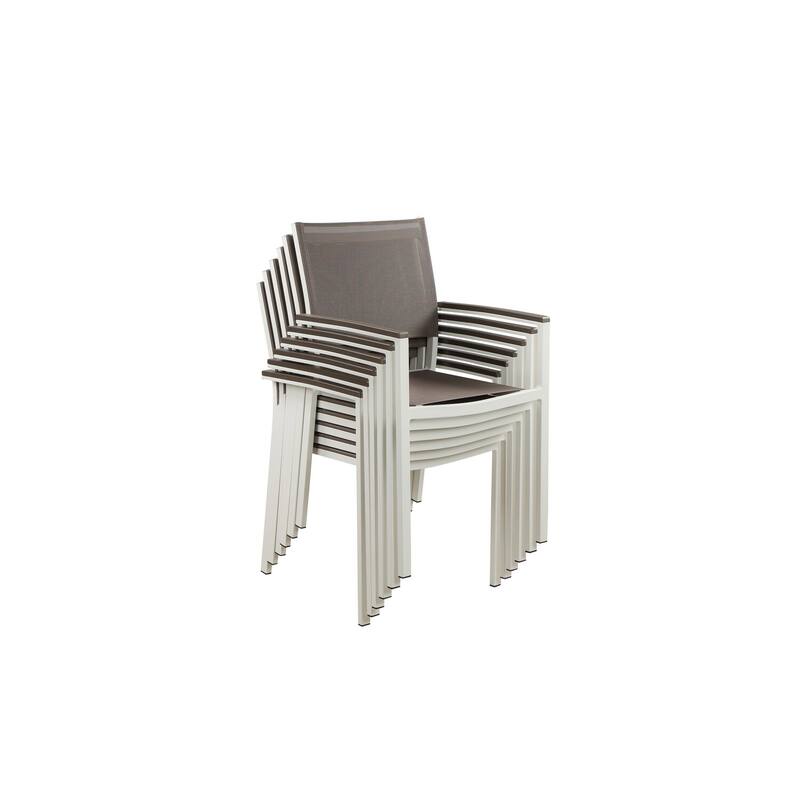 White/Gray Fabric Upholstered Metal Frame Dining Chair, Sturdy Dining Chair for Dining Rooms - 19.5