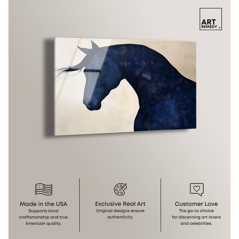 Blue Horse I Acrylic by Art Remedy, Ready to Hang