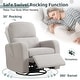 preview thumbnail 4 of 18, Swivel Manual Recliner Chair Teddy Nursery Glider Rocking Recliner
