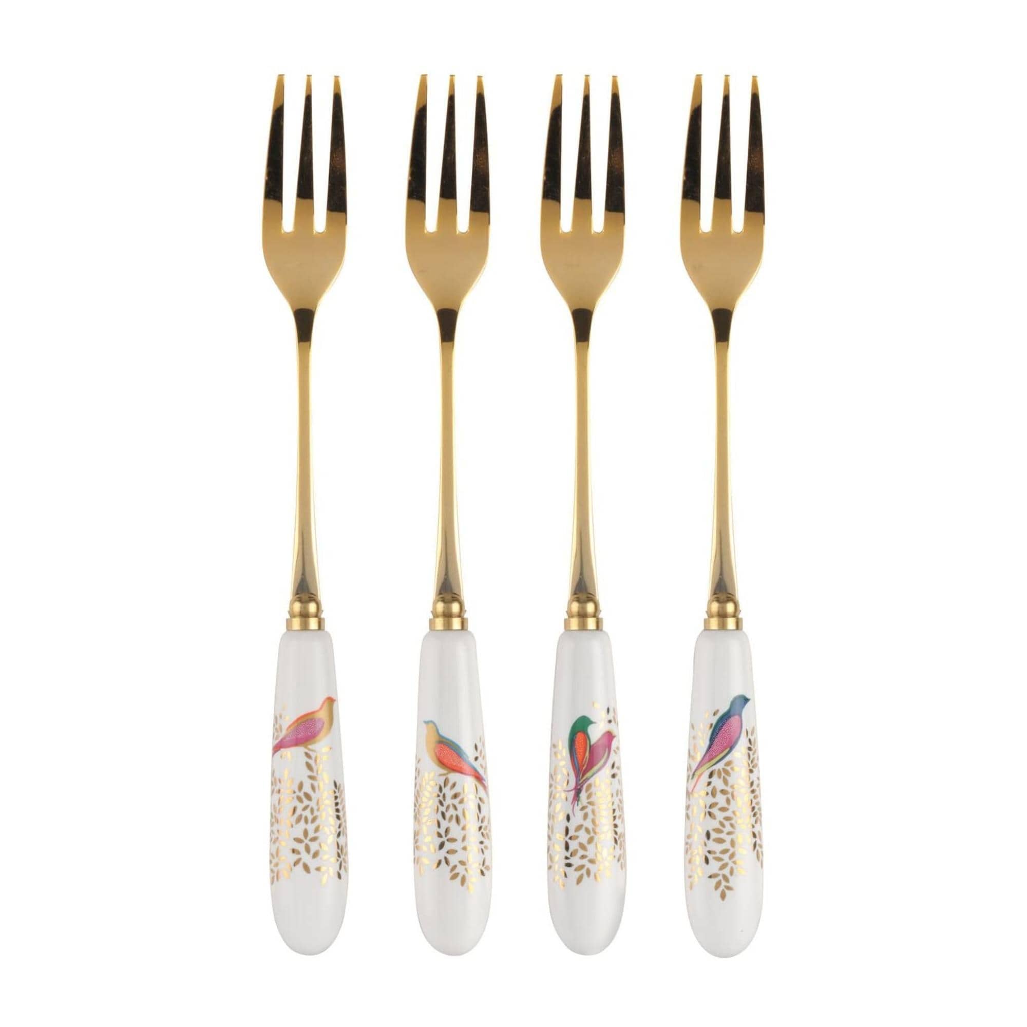 Sara Miller London Chelsea for Portmeirion Set of 4 Pastry Forks - 6 Inch