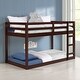 preview thumbnail 1 of 4, Unique Design Twin Loft Bed with Ladder, Guardrail and Spacious Under Bed Space, Espresso Espresso