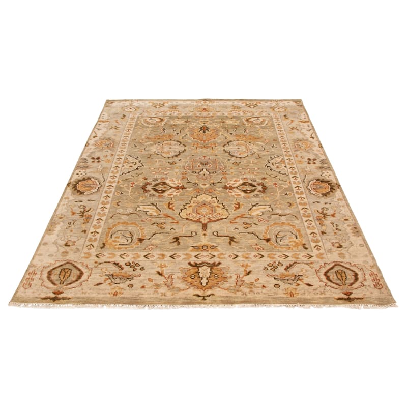 ECARPETGALLERY Hand-knotted Jules Serapi Khaki Wool Rug - 7'10 x 9'11