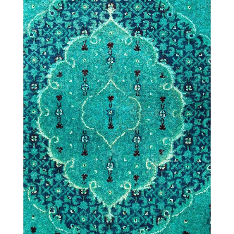 Contemporary Overdyed Wool Hand Knotted Area Rug - 6' 2" x 9' 2"