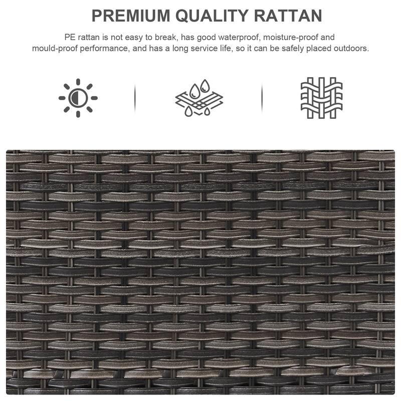 ArcoBay Wicker PE Rattan Outdoor Patio Swivel Glider Chairs with 4'' Olefin Cushions (2-Pack)