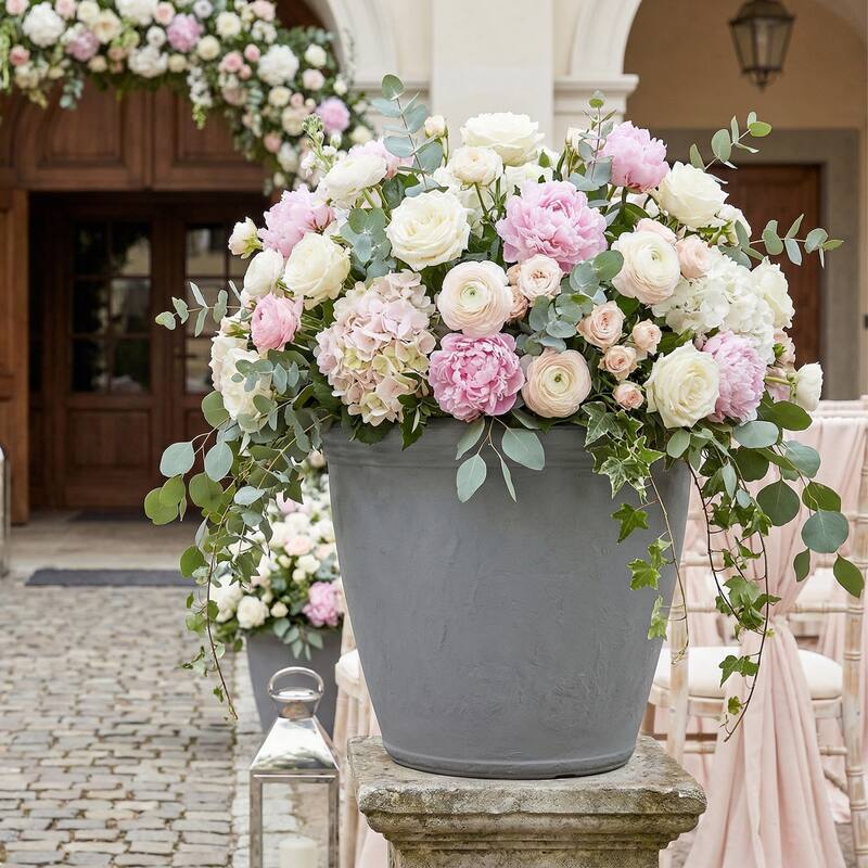 Sunnydaze Anjelica Outdoor Flower Pot Planter - 20-Inch - 2-Pack