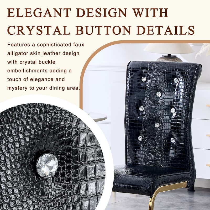 Set of 4 Upholstered Dining Chairs