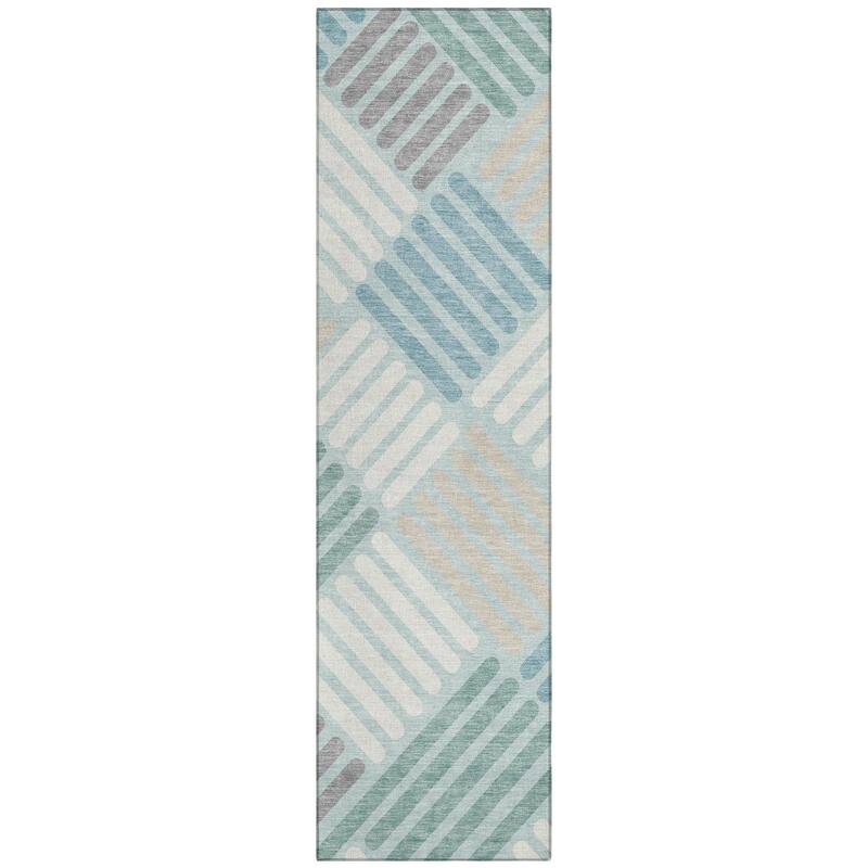 Machine Washable Indoor/ Outdoor Modern Weave Chantille Rug