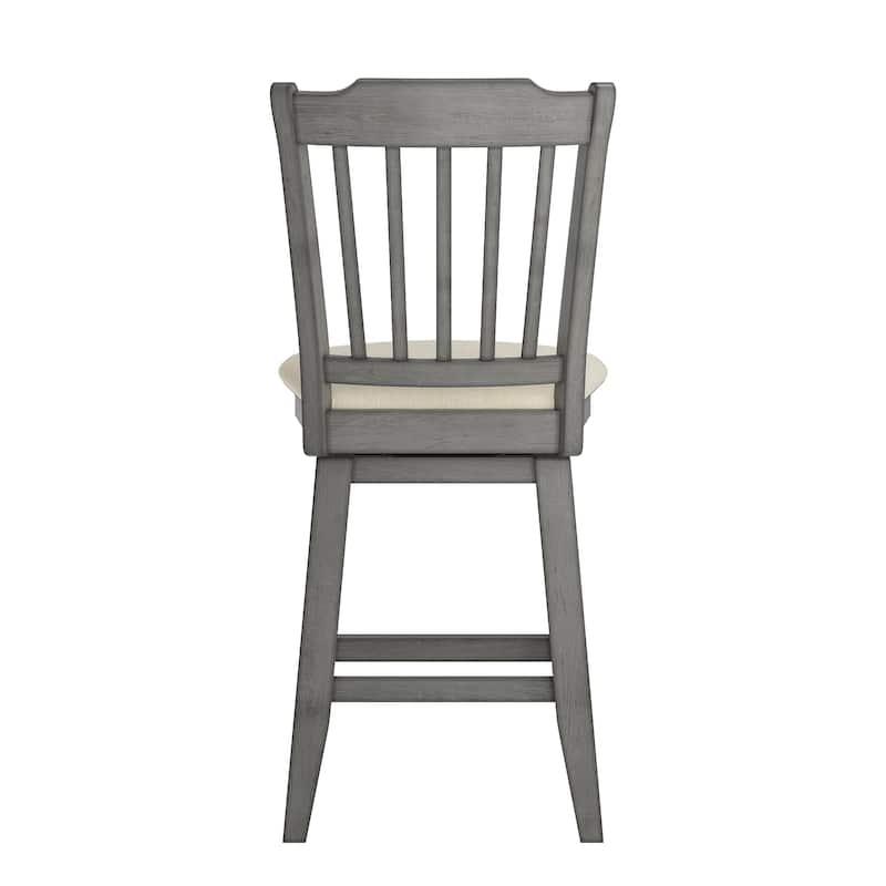 Eleanor Slat Back Wood Swivel Stool by iNSPIRE Q Classic