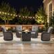 Option Brown Wicker Gray Cushion