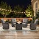 Option Brown Wicker Gray Cushion