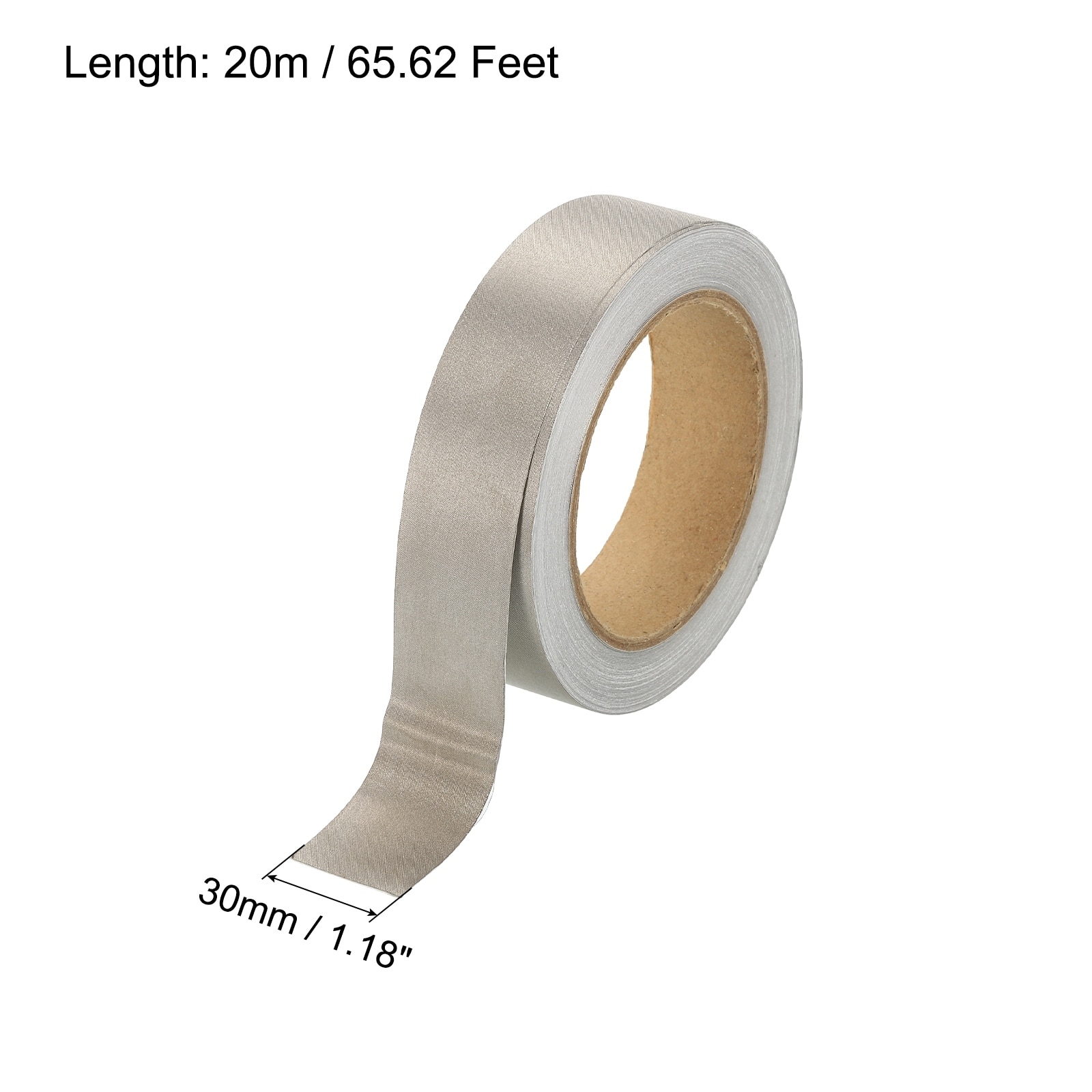 Faraday Tape 1.18x65.62 Feet Conductive Cloth Fabric Adhesive Tape -  Silver Gray - Bed Bath & Beyond - 37829728