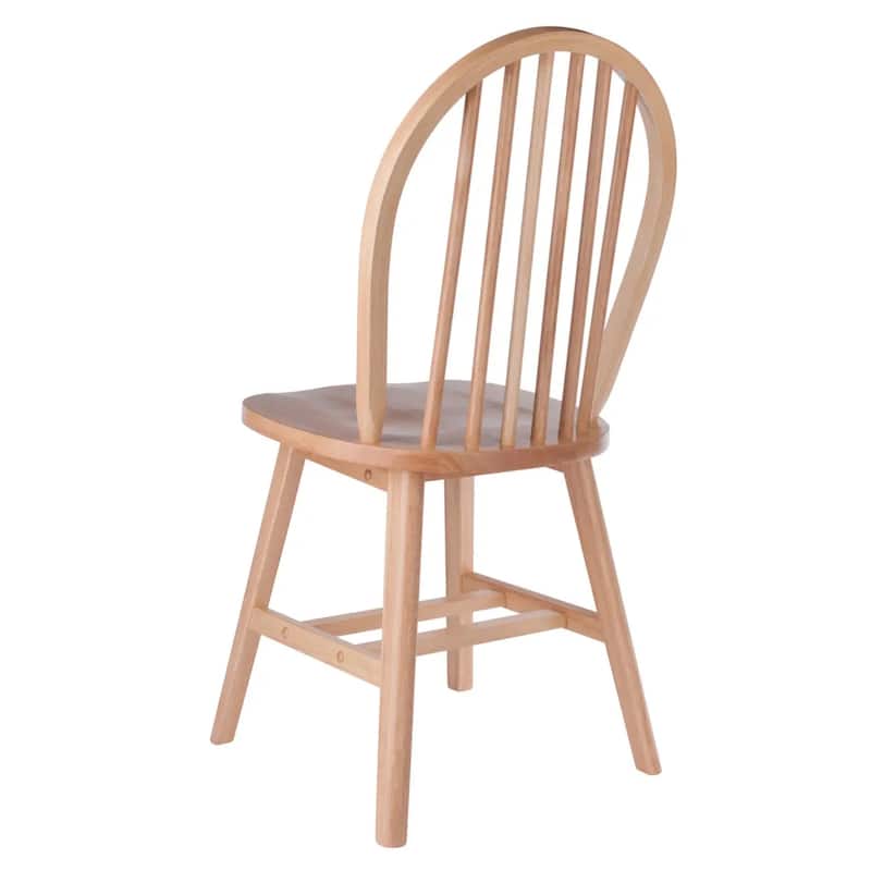 2-Piece Spindle back Dining Chairs - 36.75" - Brown