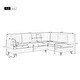 preview thumbnail 3 of 18, 97.2'' L-Shape Sectional Sofa with Chaise Lounge, Linen Fabric
