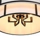 preview thumbnail 10 of 11, America Traditional 6-Light Two-layer Drum Fabric Pendant Chandelier - 28.1in