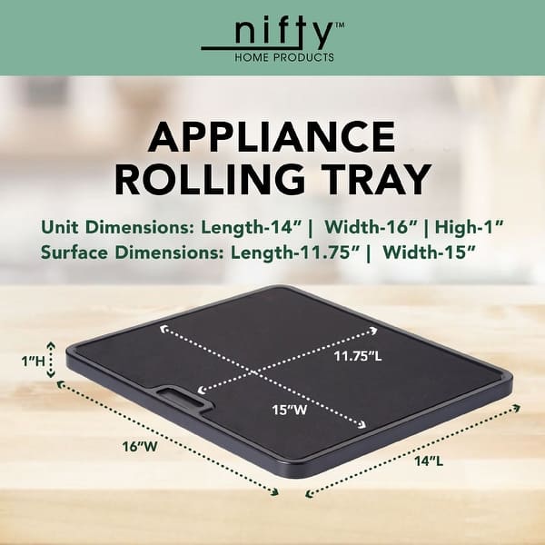 Nifty Solutions Black Small Appliance Rolling Tray Bed Bath & Beyond