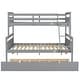 preview thumbnail 13 of 15, Twin over Full Bunk Bed with Ladder, Twin Size Trundle, Safety Guardrail