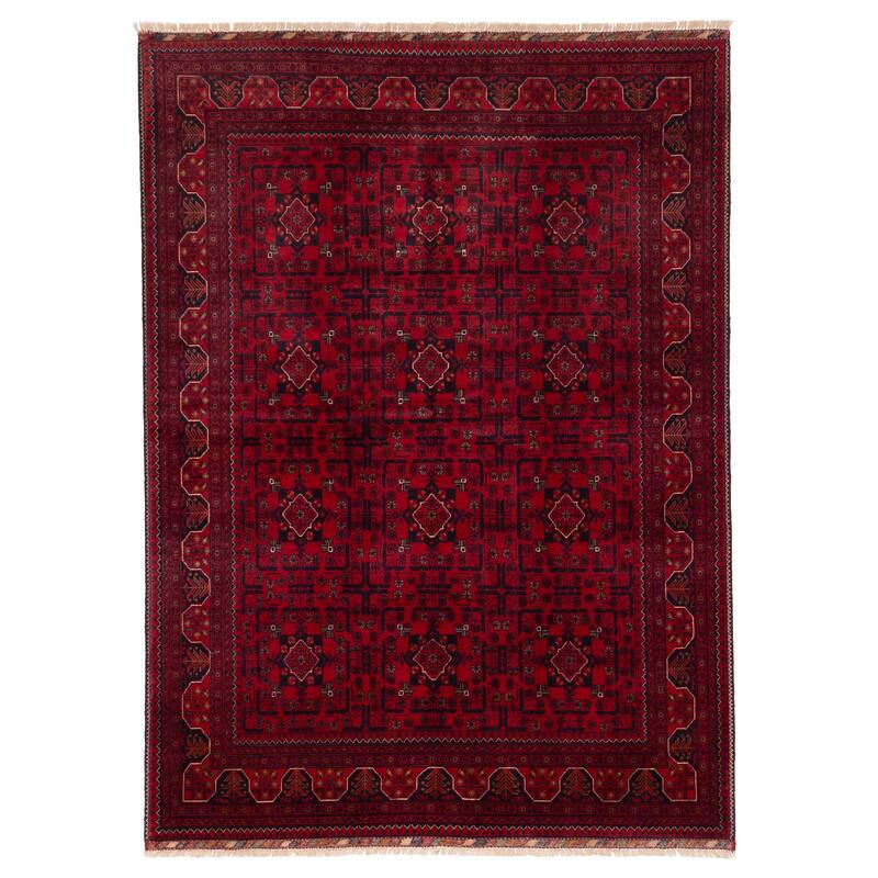 ECARPETGALLERY Hand-knotted Finest Khal Mohammadi Red Wool Rug - 5'7 x 7'8