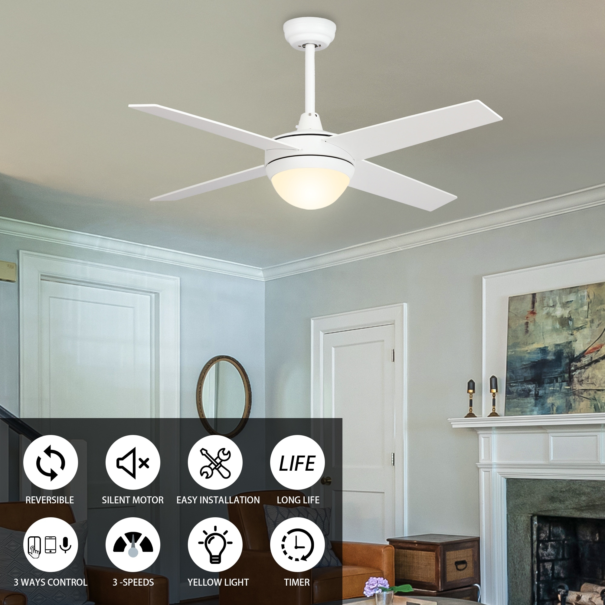 Ceiling fan that works with shop google home