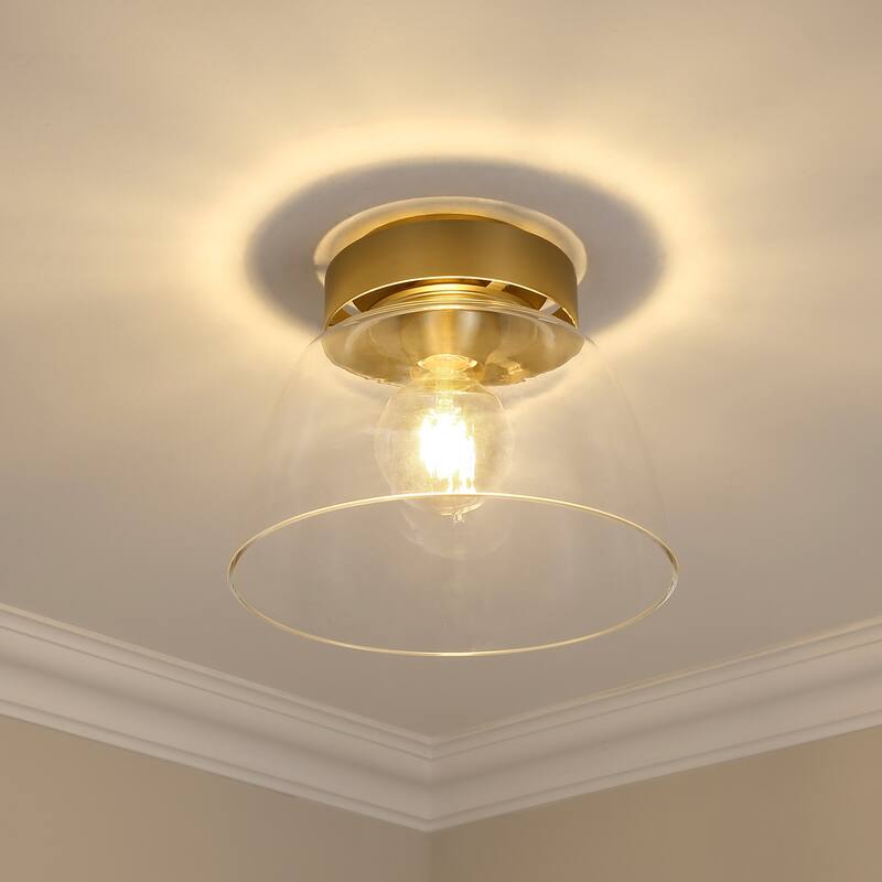 Golden Lighting 0314-FM10 CLR Remy 10" Wide Flush Mount Ceiling