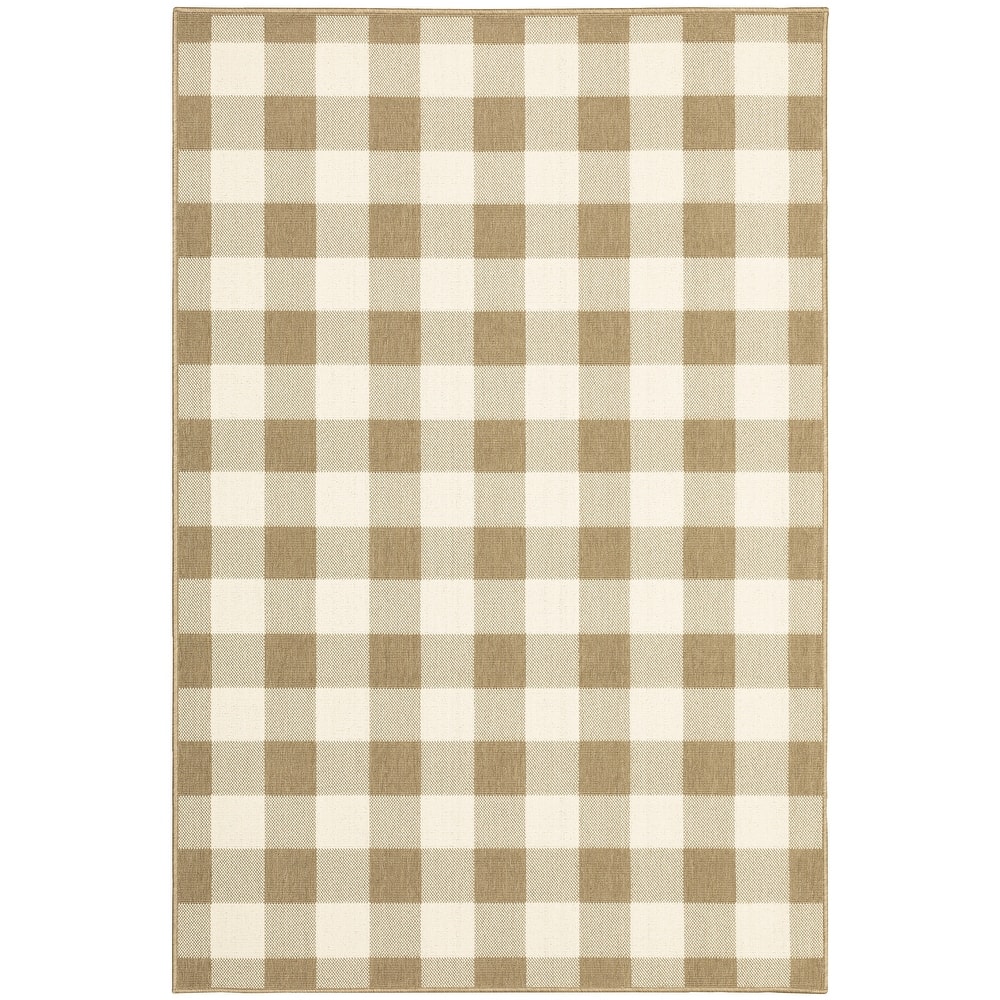 Style Haven Gingham Check Indoor/Outdoor Area Rug..