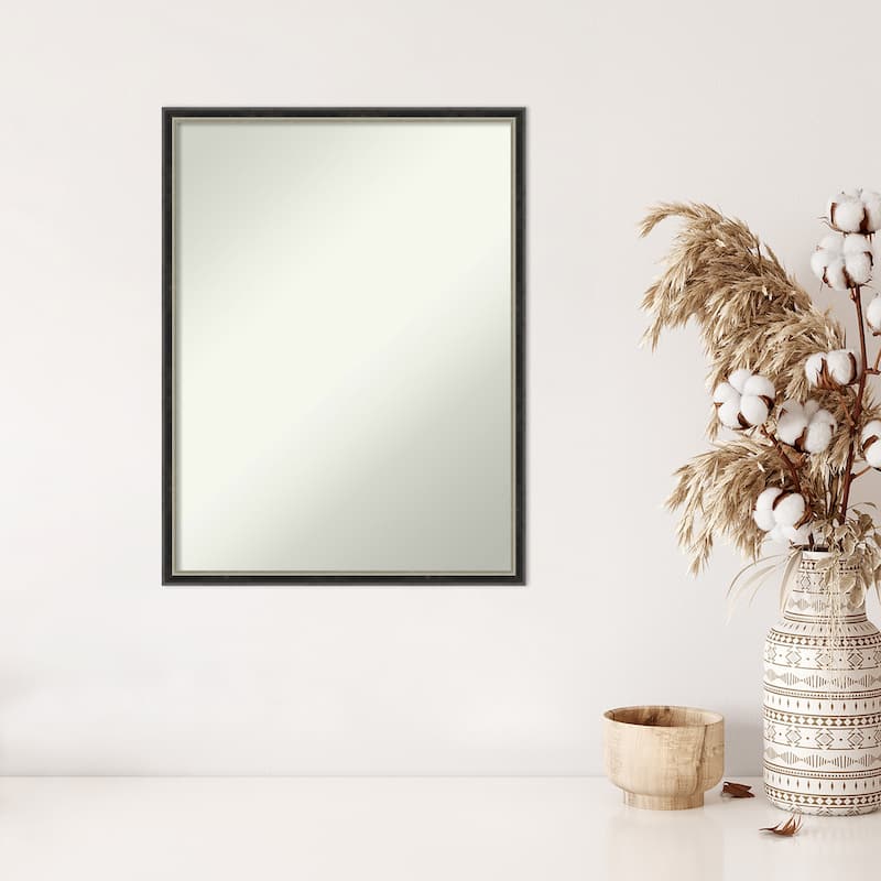 Theo Narrow Non-Beveled Wood Framed Wall Mirror
