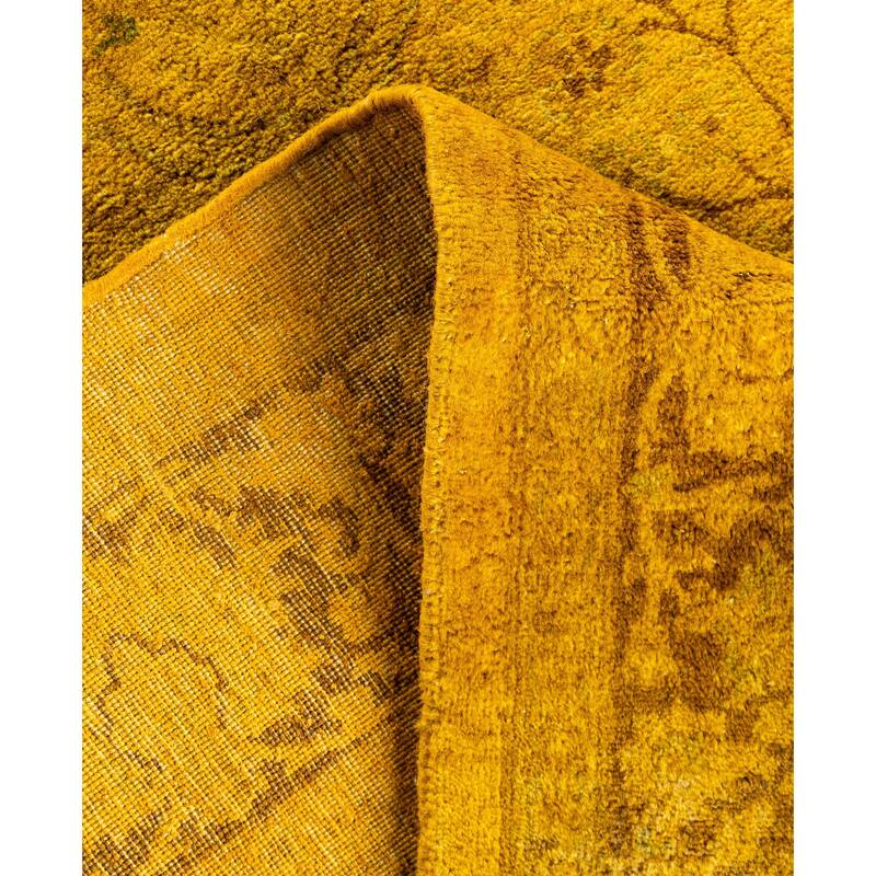 Overdyed One-of-a-Kind Hand-Knotted Area Rug - Yellow - 3' 2" x 4' 9"