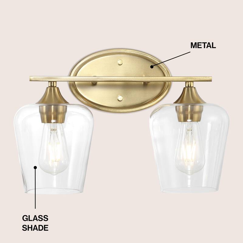 Iron/Seeded Glass LED Vanity Light, by JONATHAN Y