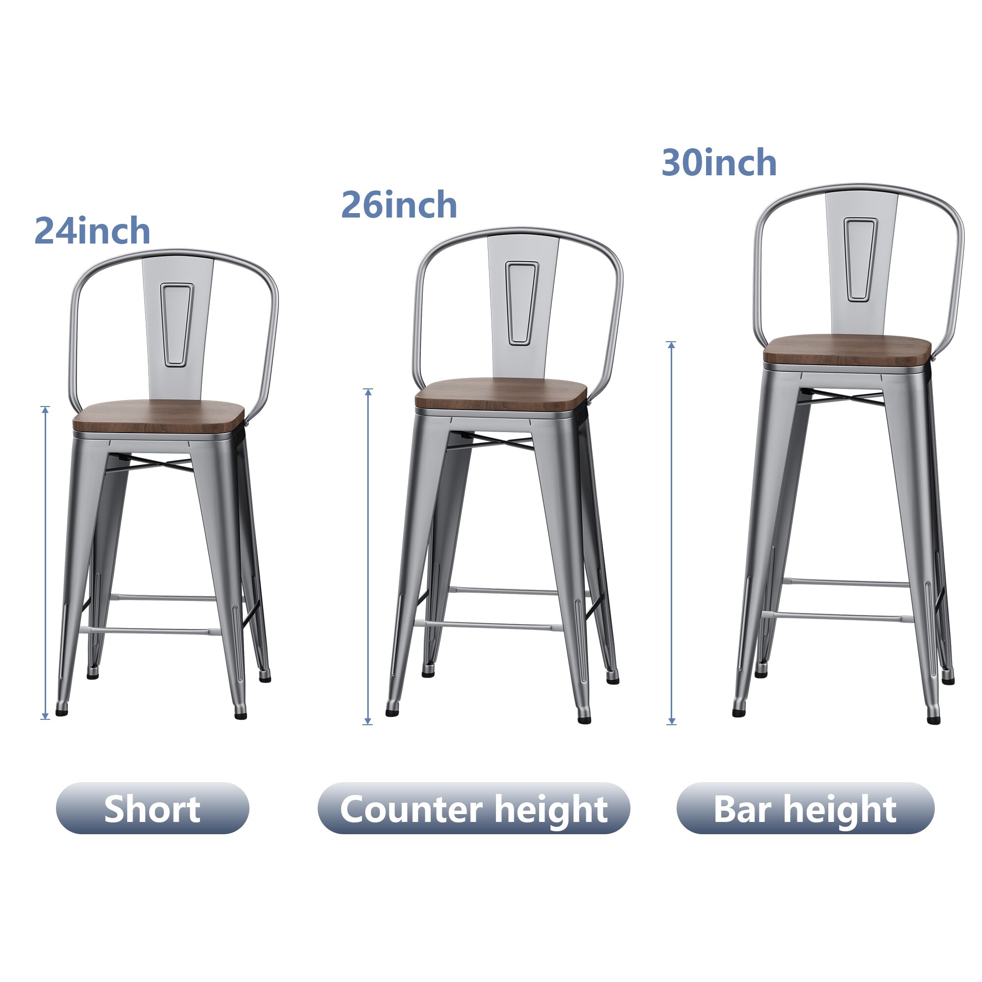 Metal farmhouse sales counter stools