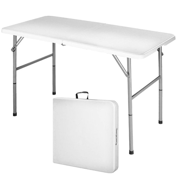 Costway 4' Folding Table Portable Indoor Outdoor Picnic Party Dining Camp Tables Utility