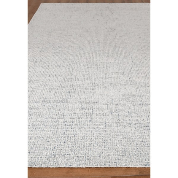 EXQUISITE RUGS Caprice Handtufted New Zealand Wool Blue/Ivory Area Rug