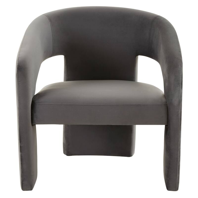 SAFAVIEH Couture Florette Modern Accent Chair - 29" W x 27" D x 31" H - 29Wx27Dx31H - Dark Grey