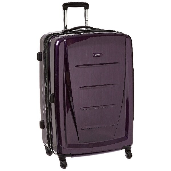 purple samsonite luggage