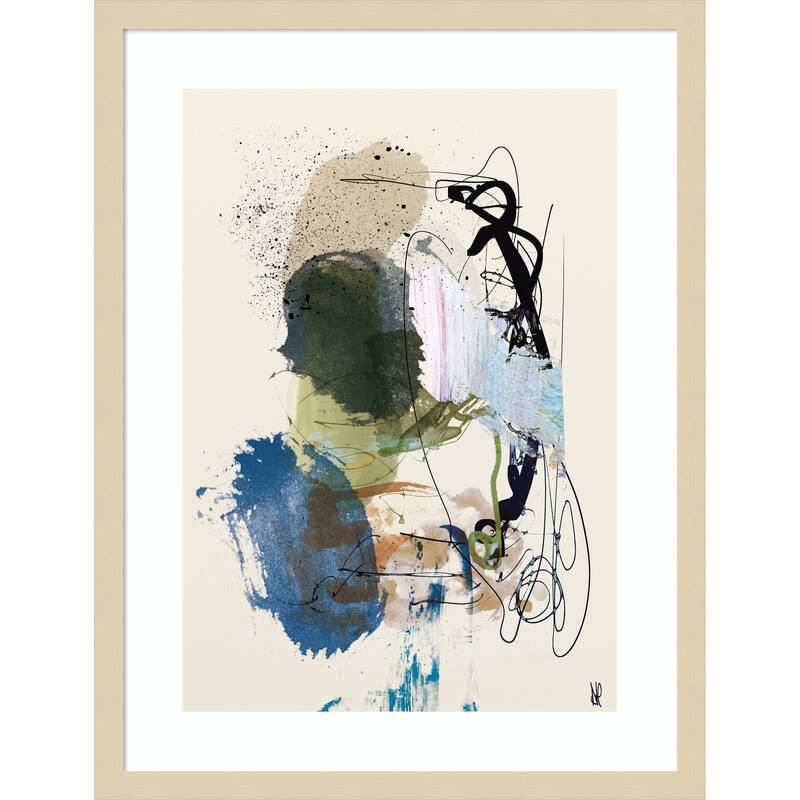 Twin Abstract by Dan Hobday Wood Framed Wall Art Print