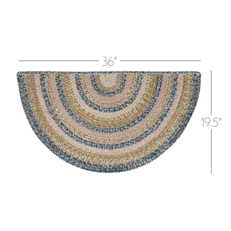 Kaila Jute Half Circle w/ Pad 19.5x36