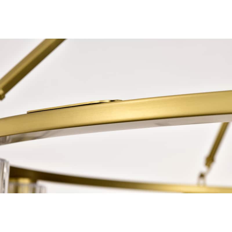 Gianna 8 Light Chandelier Vintage Brass Finish Clear Glass - Vintage Brass