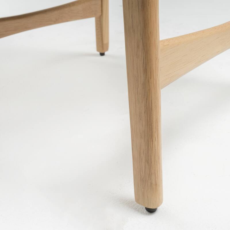 Modern Wood Counter Bar Stools, Armless Dining Chairs with Backrest and Footrest, Kitchen Breakfast Chairs, Set of 2