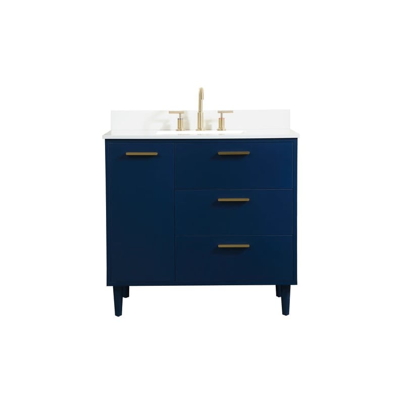 Elegant Lighting VF47036M-BS Baldwin 36" Free Standing Single Basin