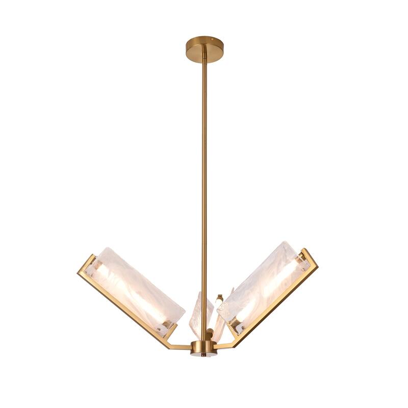 Varaluz Mingle 3-Light Chandelier - Satin Brass